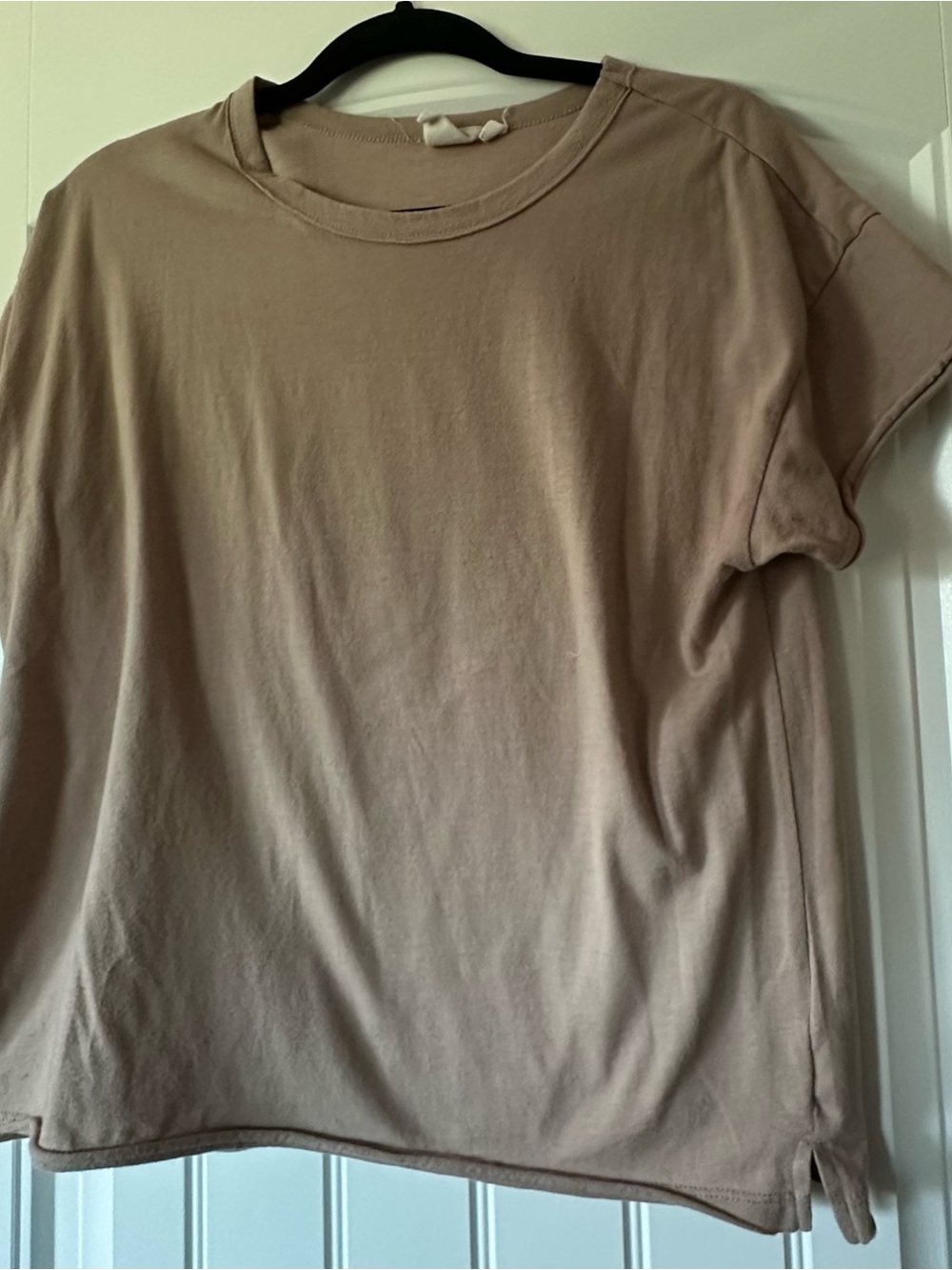 White Crow Crewneck Tee in Taupe